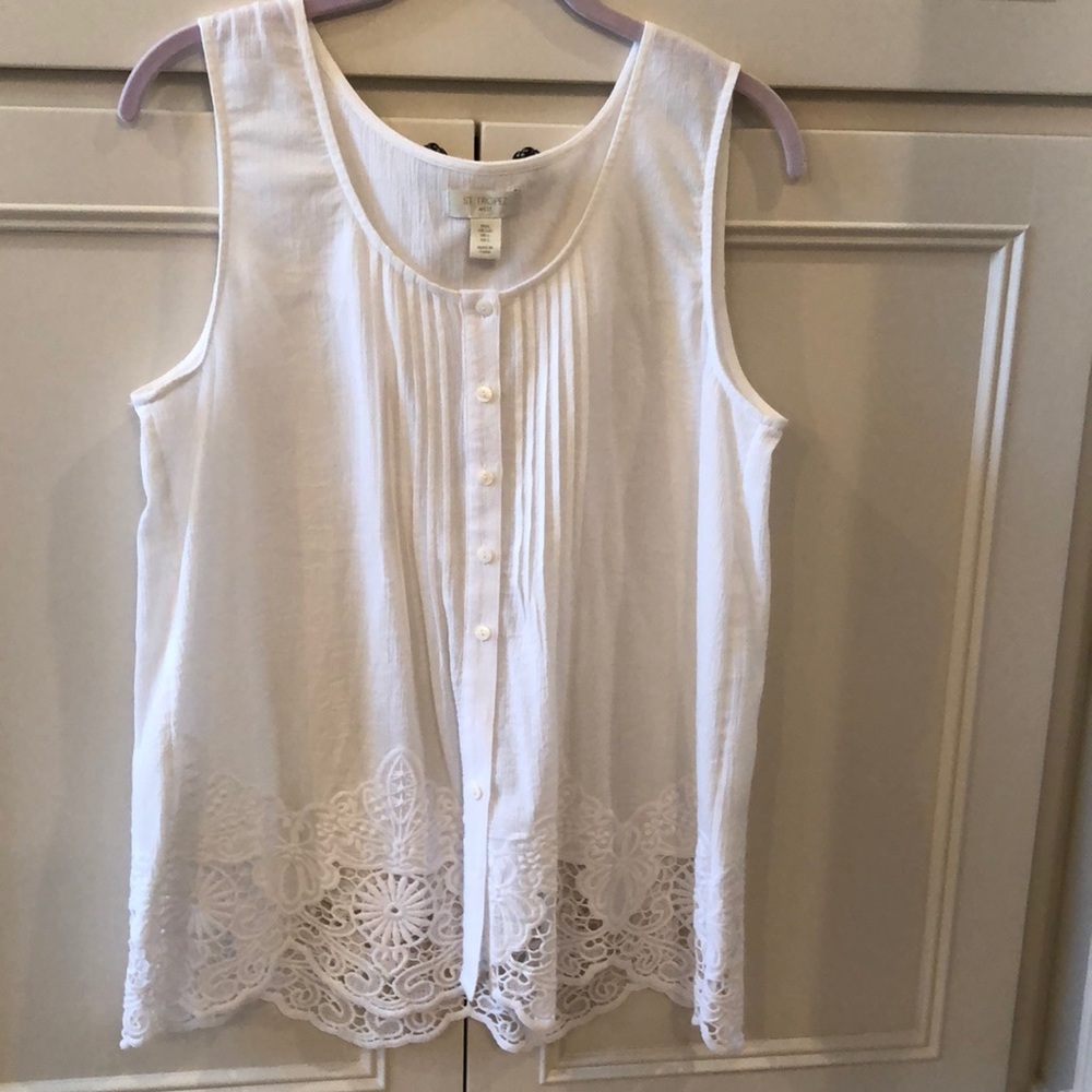 White St Tropez Tank Top
